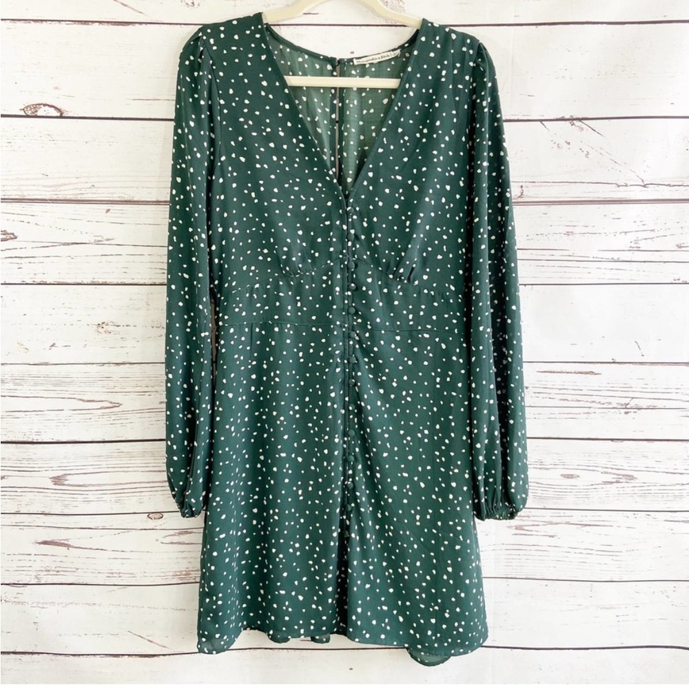 Abercrombie Green Polka Dot Dress